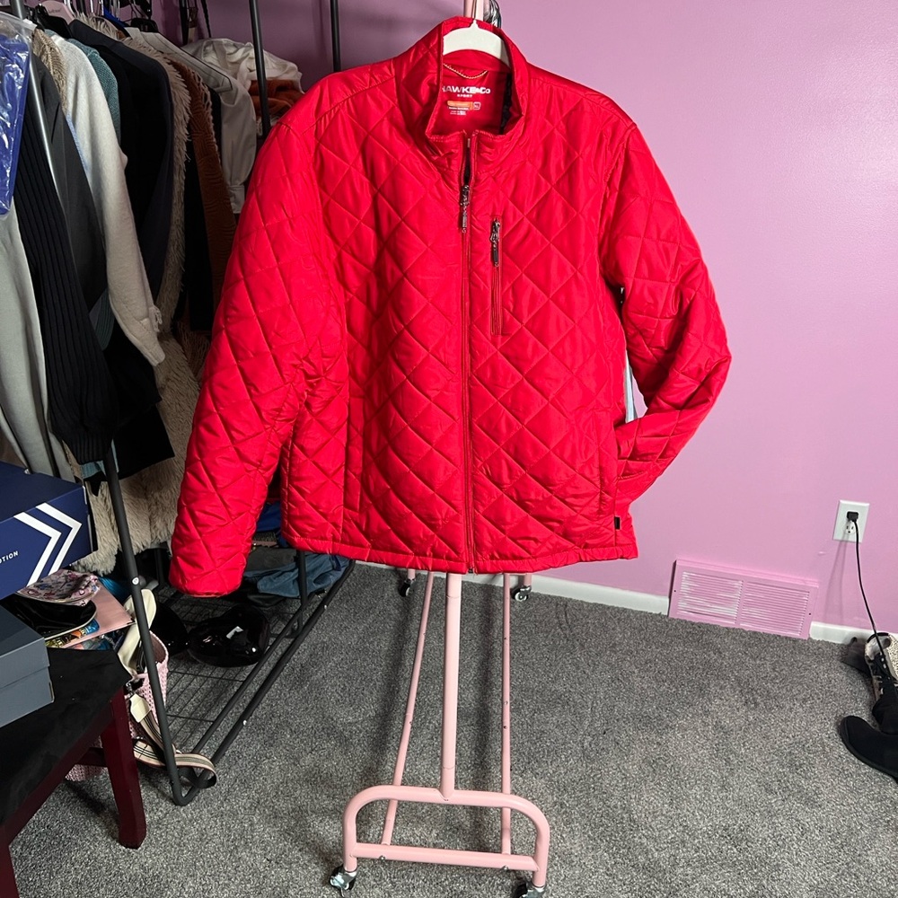 Hawke & Co Women's Bold Red Quilted Puffer Jacket